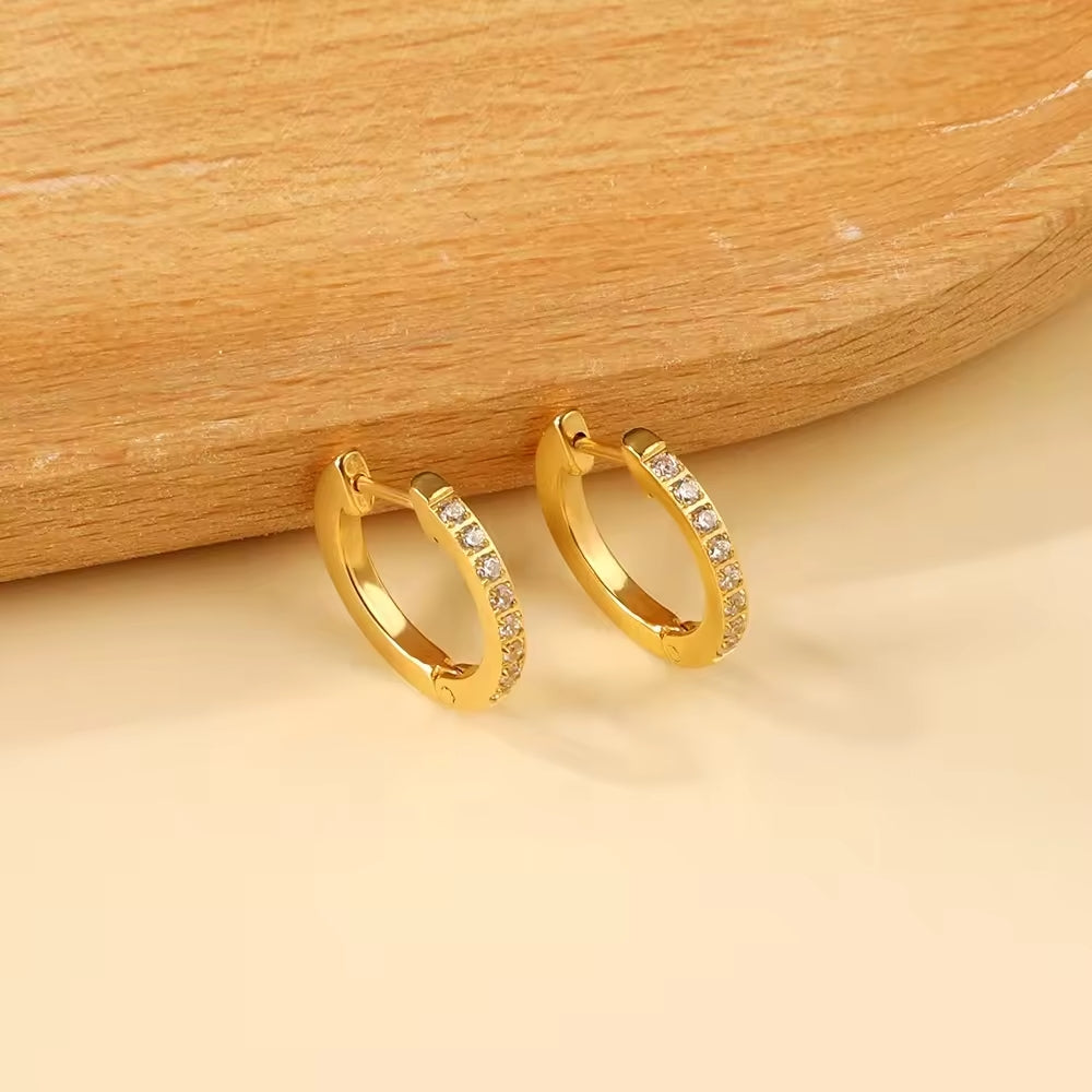 Argollas Circones Mini Waterproof - Joya en acero inoxidable enchapado en oro 18k - D'Merys