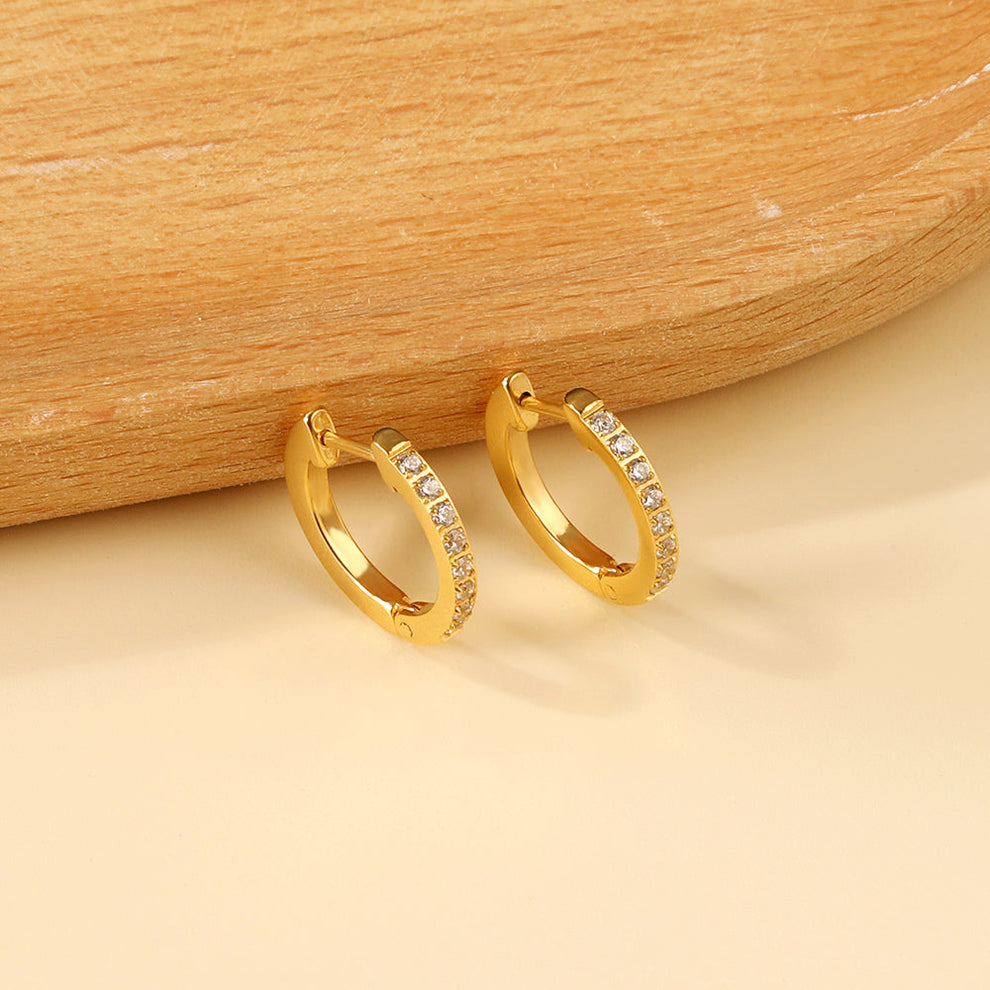 Argollas con Circones Mini | Azzia Joyería