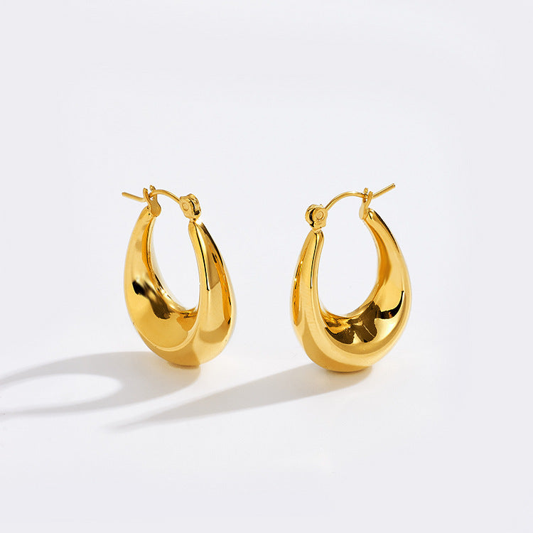 Argollas Olinda Waterproof - Joya en acero inoxidable enchapado en oro 18k - D'Merys