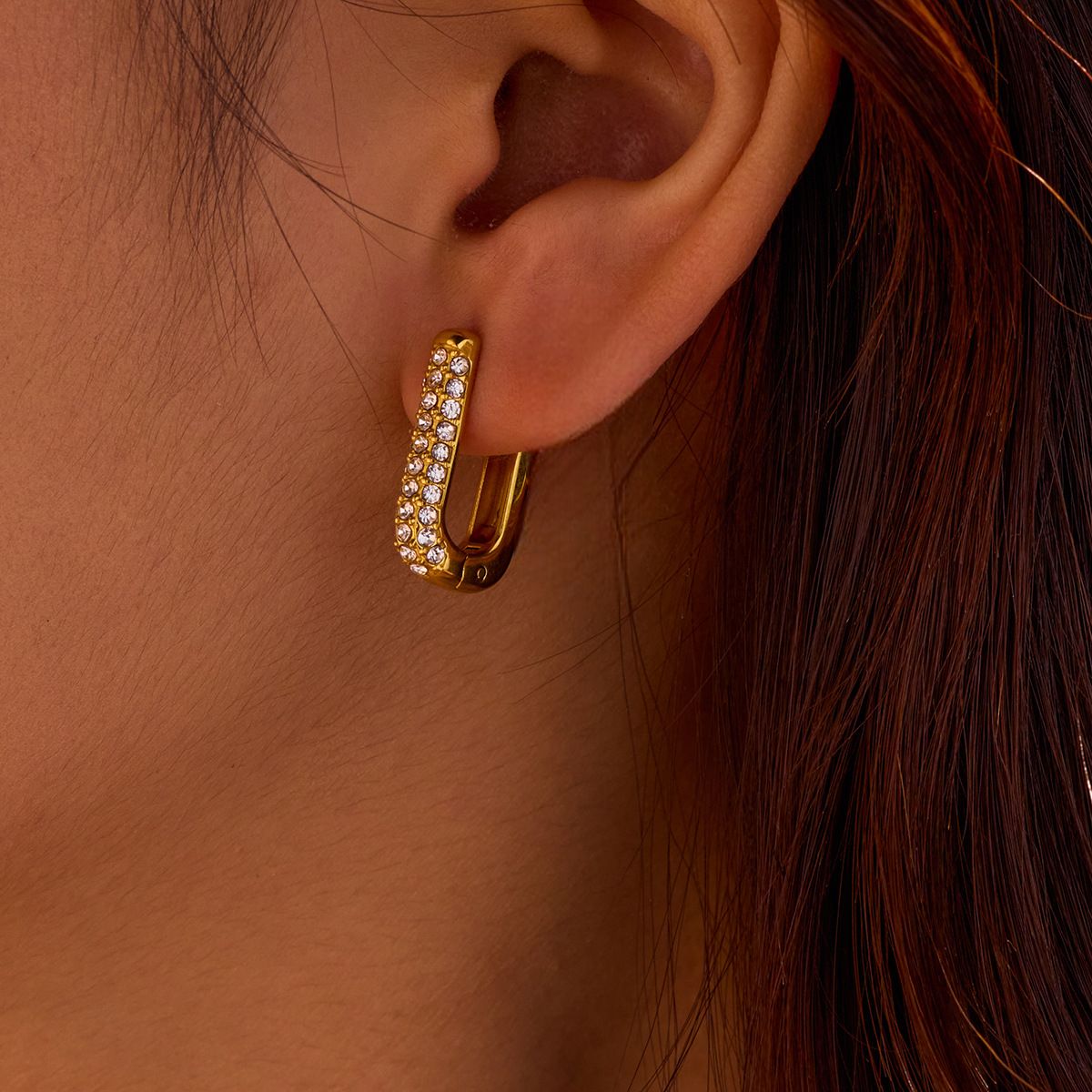 Argollas Úrsula Circones Waterproof - Joya en acero inoxidable enchapado en oro 18k - D'Merys