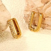 Argollas Úrsula Circones Waterproof - Joya en acero inoxidable enchapado en oro 18k - D'Merys