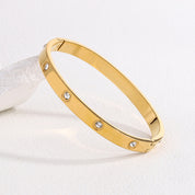 Brazalete Puñera Luces Waterproof - Joya en acero inoxidable enchapado en oro 18k - Azzia joyería