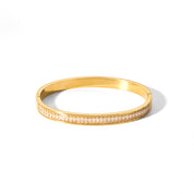 Brazalete Puñera Tiffany Waterproof - Joya en acero inoxidable enchapado en oro 18k - Azzia joyería