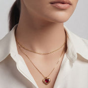 Collar Corazón Cósmico Rojo Waterproof