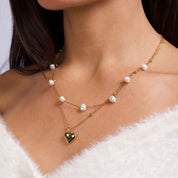 Collar Corazón Emma Waterproof: Acero 316L Oro 18k | Azzia