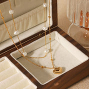 Collar Corazón Emma Waterproof: Acero 316L Oro 18k | Azzia