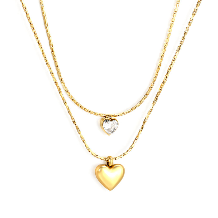 Collar Doble Encanto Waterproof - Joya en acero inoxidable enchapado en oro 18k - Azzia joyería