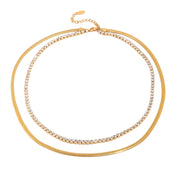 Collar Doble Glow Tenis Waterproof en Azzia joyería