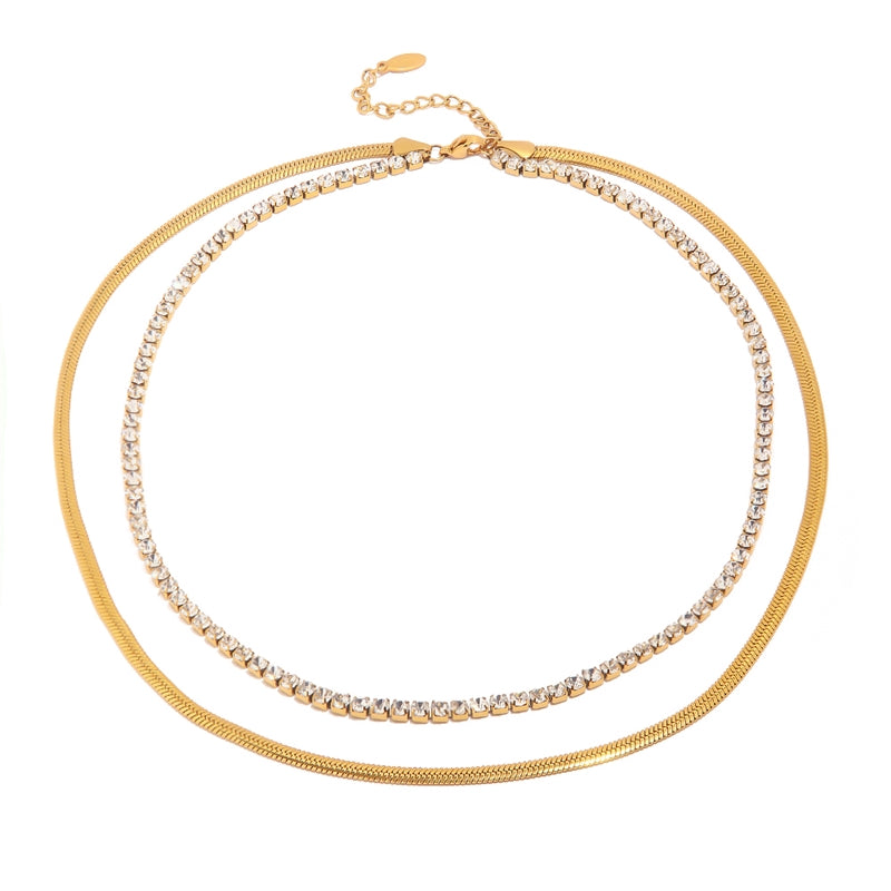 Collar Doble Glow Tenis Waterproof en Azzia joyería