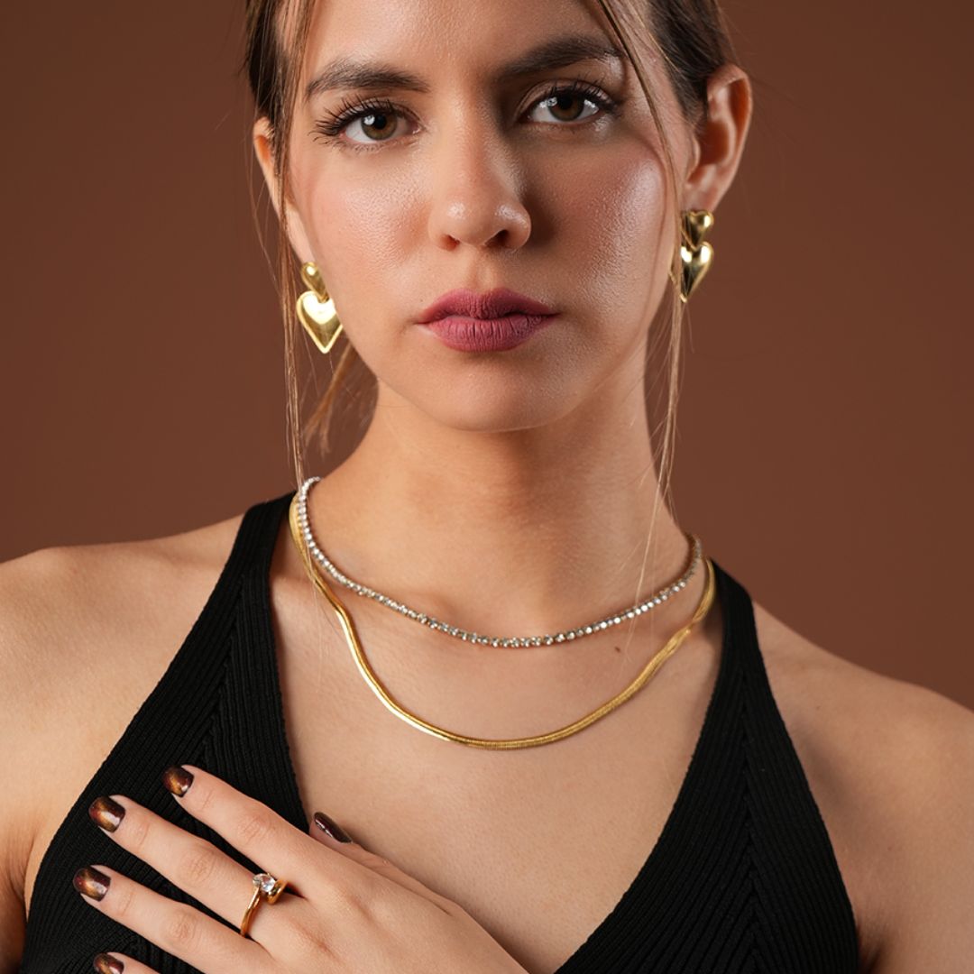 Collar Doble Glow Tenis Waterproof en Azzia joyería