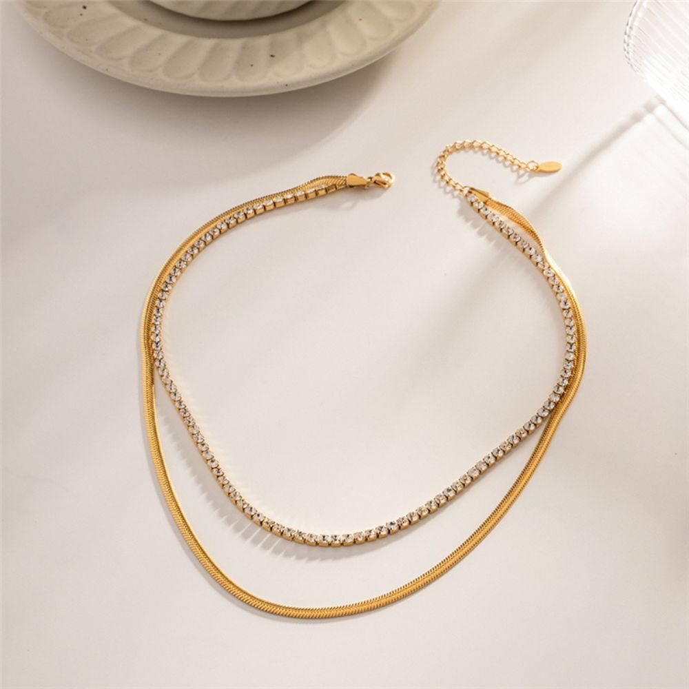 Collar Doble Glow Tenis Waterproof en Azzia joyería