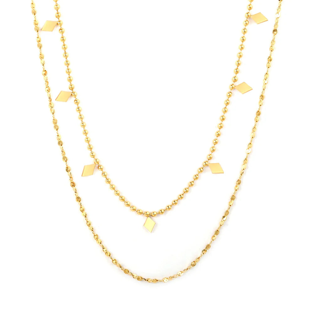 Collar Doble Lira Waterproof    - AZZIA JOYERIA