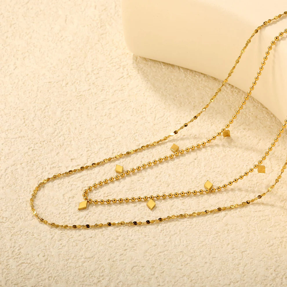 Collar Doble Lira Waterproof   - AZZIA JOYERIA