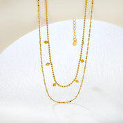 Collar Doble Lira Waterproof    - AZZIA JOYERIA