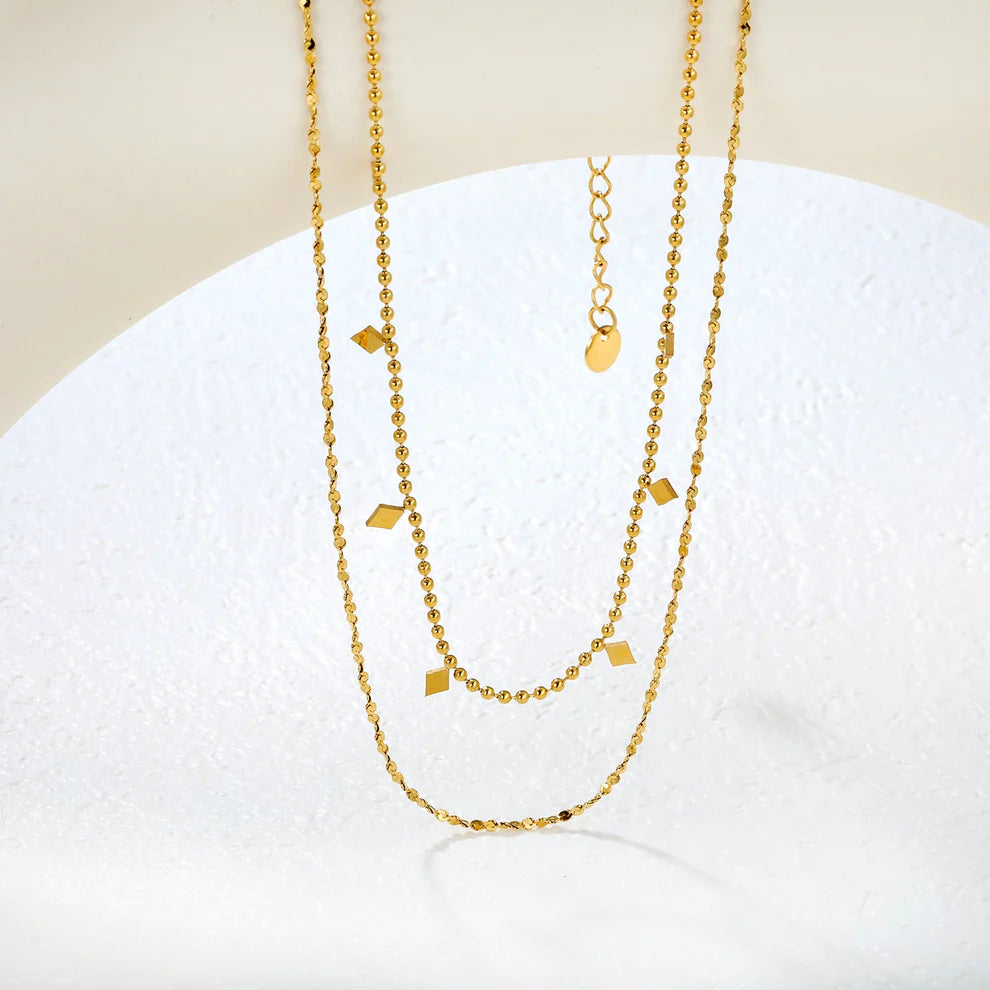 Collar Doble Lira Waterproof    - AZZIA JOYERIA