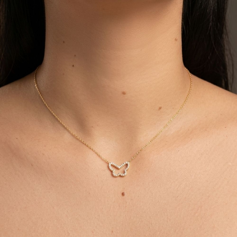 Collar Mariposa Dorada | Azzia Joyería