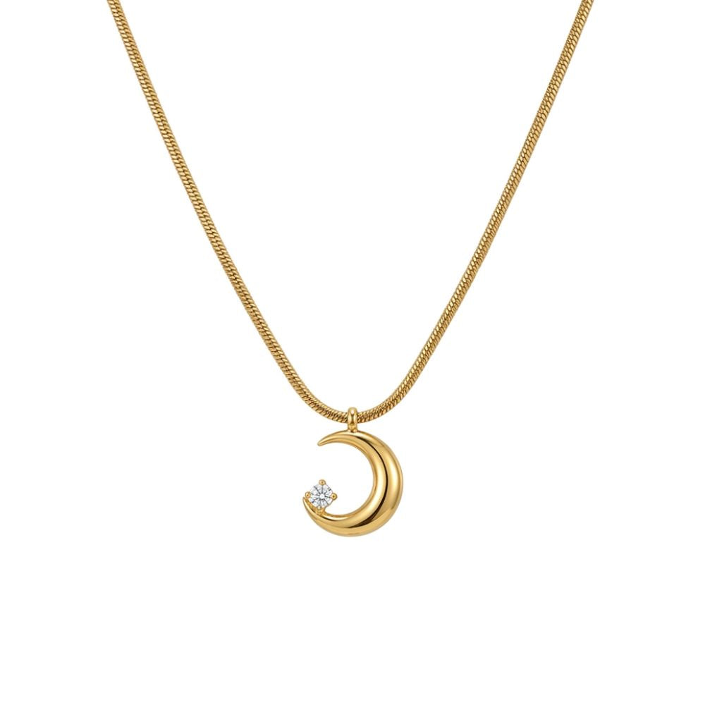 Collar Media Luna Waterproof en Azzia joyería - sin fondo