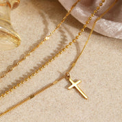 Collar Triple Cadena de Fé Waterproof