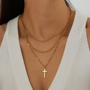 Collar Triple Cadena de Fé Waterproof