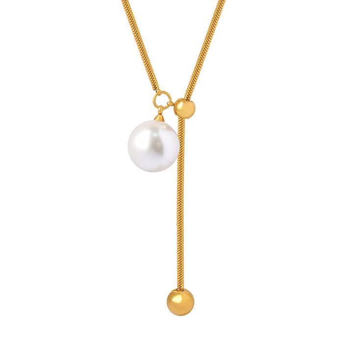 Collar Alegra Perla Waterproof: Elegancia minimalista con perla en acero inoxidable. Resistente al agua. Sutil y sofisticado para cualquier ocasión.