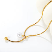 Collar Alegra Perla Waterproof: Elegancia minimalista con perla en acero inoxidable. Resistente al agua. Sutil y sofisticado para cualquier ocasión.
