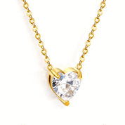 Collar Amaranta Corazón Waterproof - Joya en acero inoxidable enchapado en oro 18k - Azzia joyería