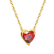 Collar Amaranta Corazón Waterproof - Joya en acero inoxidable enchapado en oro 18k - Azzia joyería