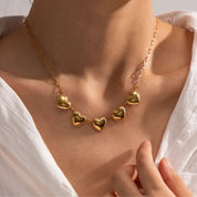 Collar Amore Lucia Waterproof: Acero 316L Oro 18k | Azzia
