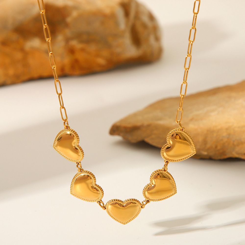 Collar Amore Lucia Waterproof: Acero 316L Oro 18k | Azzia
