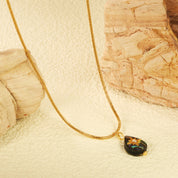 Collar Gota Avalón Chic Waterproof - Joya en acero inoxidable enchapado en oro 18k - D'Merys