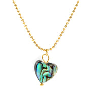 Collar Avalon Corazón Piedra Waterproof - Joya en acero inoxidable enchapado en oro 18k - Azzia joyería