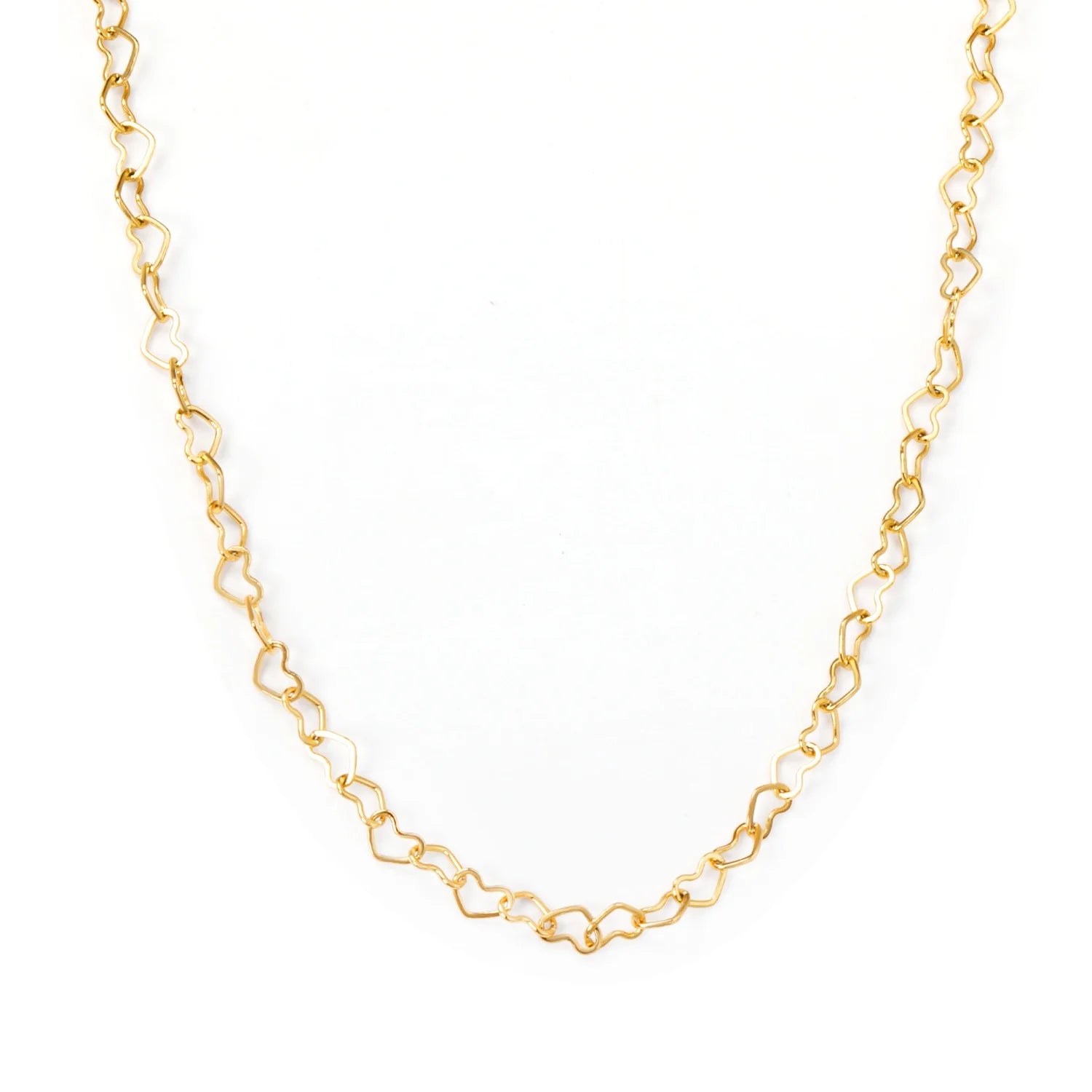 Collar Cadena Corazones Waterproof - Joya en acero inoxidable enchapado en oro 18k - D'Merys
