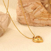 Collar Corazón Chunky Circones Waterproof - Joya en acero inoxidable enchapado en oro 18k - Azzia joyería
