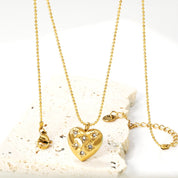 Collar Corazón Chunky Circones Waterproof - Joya en acero inoxidable enchapado en oro 18k - Azzia joyería