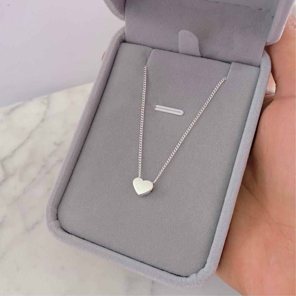 Collar Corazón Pasante Plata 950 - Joya en plata 950 - D'Merys