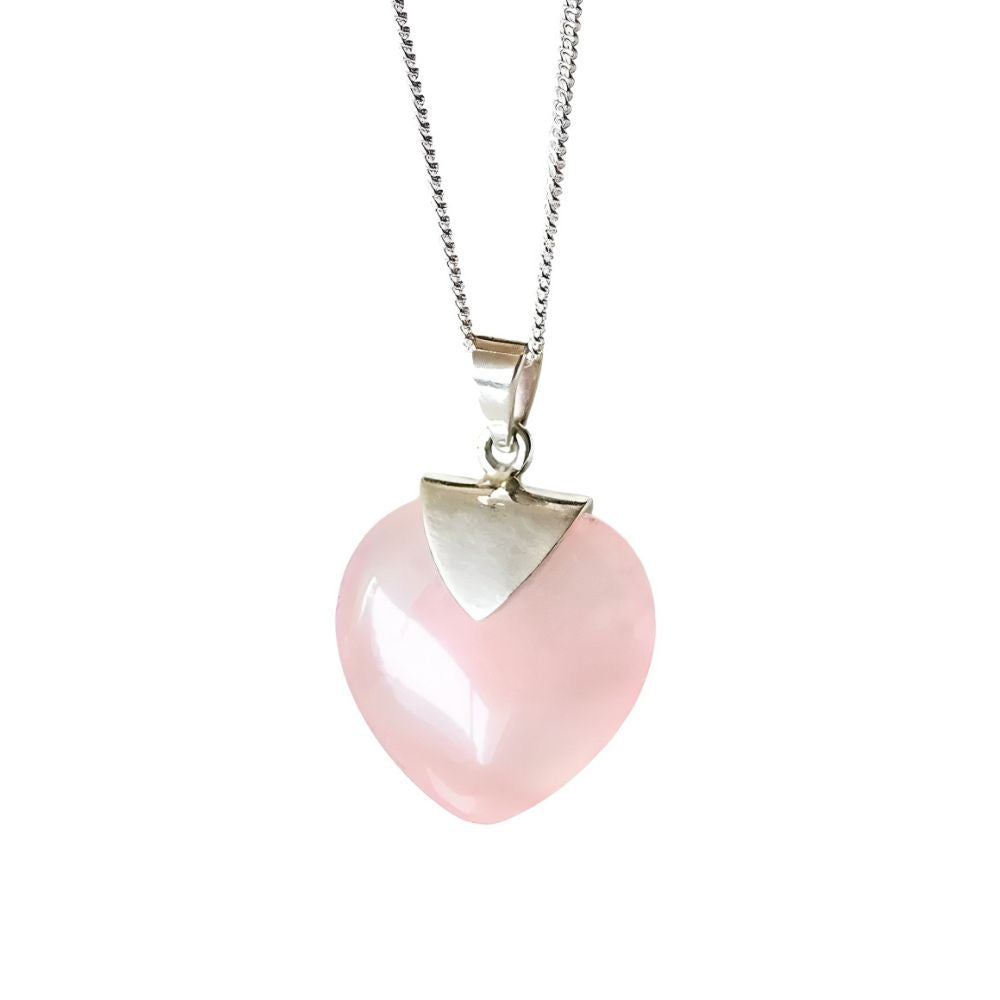 Collar Corazón Piedra Natural Plata - Joya en acero inoxidable enchapado en oro 18k - D'Merys