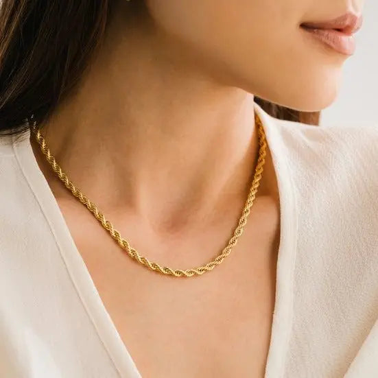 Collar Cordón Waterproof - Joya en acero inoxidable enchapado en oro 18k - D'Merys