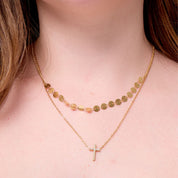 Collar Lentejuelas Waterproof - Joya en acero inoxidable enchapado en oro 18k - Azzia Joyeria
