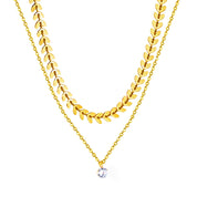 Collar Doble Espiga Waterproof - Joya en acero inoxidable enchapado en oro 18k - D'Merys