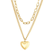 Collar Doble Heart Waterproof - Joya en acero inoxidable enchapado en oro 18k - D'Merys