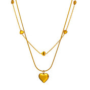 Collar Doble Karina Waterproof - Joya en acero inoxidable enchapado en oro 18k - Azzia joyería