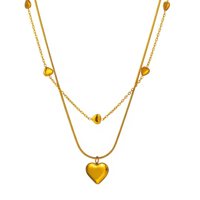 Collar Doble Karina Waterproof - Joya en acero inoxidable enchapado en oro 18k - Azzia joyería