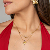 Collar Doble Karina Waterproof - Joya en acero inoxidable enchapado en oro 18k - Azzia joyería