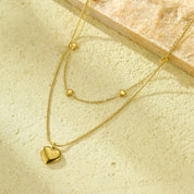 Collar Doble Karina Waterproof - Joya en acero inoxidable enchapado en oro 18k - Azzia joyería