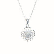 Collar Girasol Giratorio Antiestrés Plata 925 - Joya en plata 925 - D'Merys