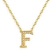 Collar Inicial Letra Waterproof - Joya en acero inoxidable enchapado en oro 18k - Azzia
