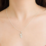 Collar Mapa Perú con Corazón Plata 950