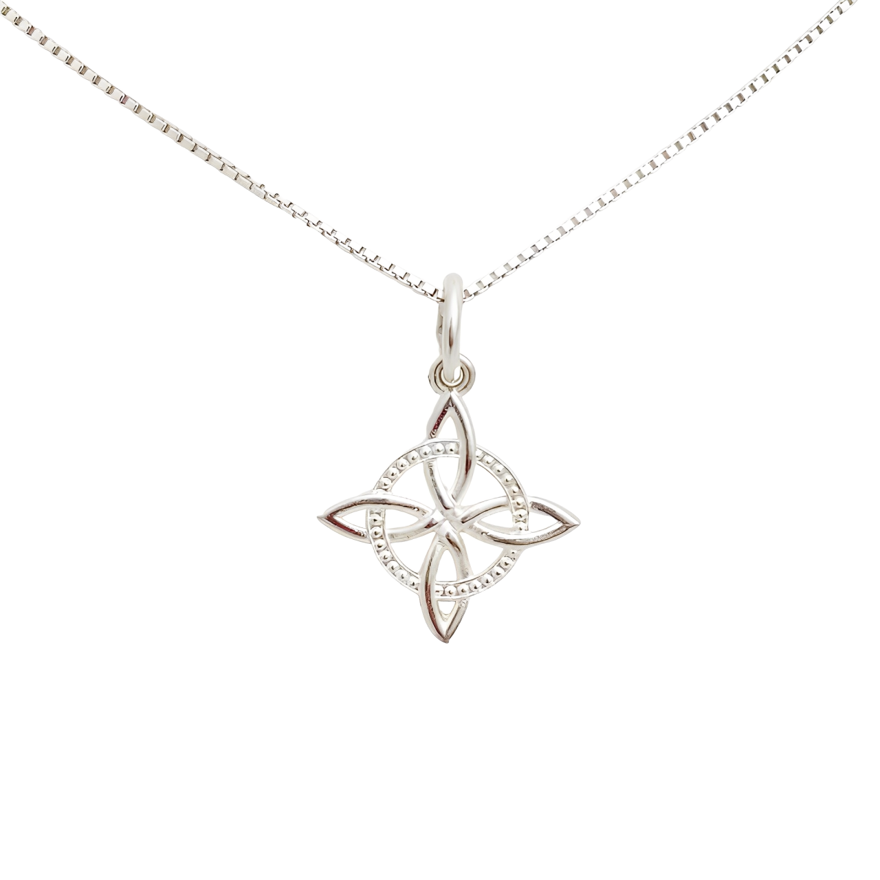 Collar Nudo de Bruja Plata 925 - Joya en acero inoxidable enchapado en oro 18k - D'Merys