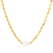 Collar Pepita con Perla Waterproof - Joya en acero inoxidable enchapado en oro 18k - D'Merys