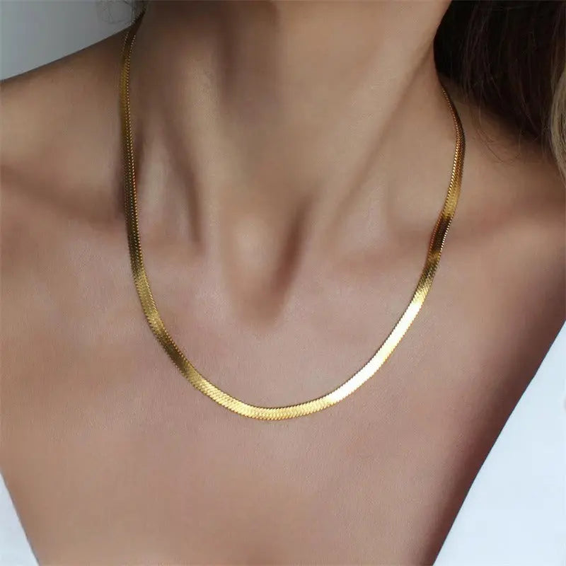 Collar Snake Lili Waterproof - Joya en acero inoxidable enchapado en oro 18k - D'Merys